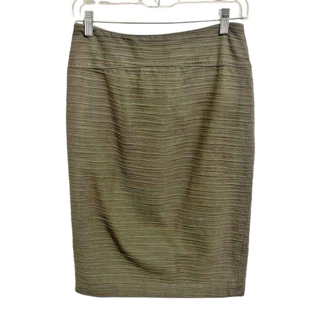 Anthropologie Moulinette Soeurs Olive Green Tweed Textured Pencil Skirt … - Picture 2 of 9
